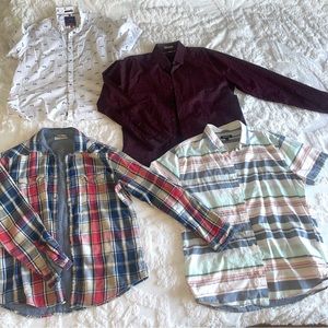 Set/lot/bundle of 4 button down shirts. Express